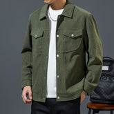 fall outfit men Executive Jacket Men's Spring and Autumn 2024 New Corduroy Jacket Men's Youth Handsome Workwear Top Clothes